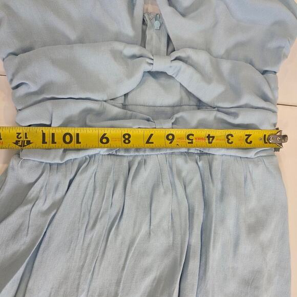 Altard state Bow Cut Out Bella Midi Dress Baby Blue Slip Tank Small - Picture 11 of 11